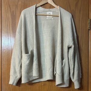 Urban Outfitters Cream Open-Front Cardigan